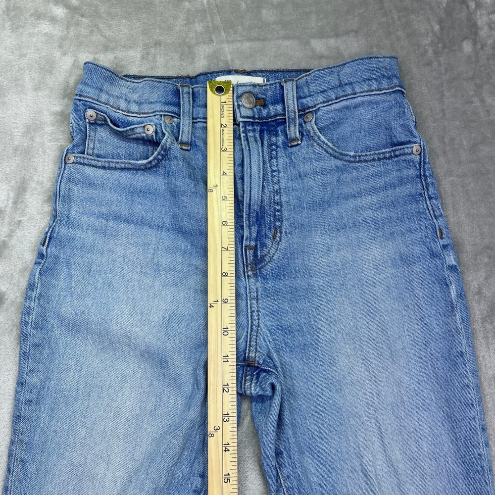 Madewell The Perfect Vintage Jean Light Wash Distressed Raw Hem Women's Size 26 - Picture 3 of 10